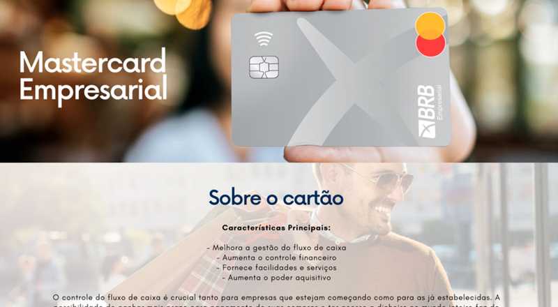 Cartão de débito Mastercard Empresarial BRB - Banco de Brasília