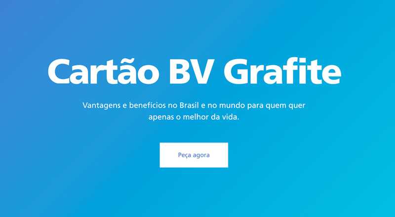 Cartão de crédito BV Grafite Banco Votorantim