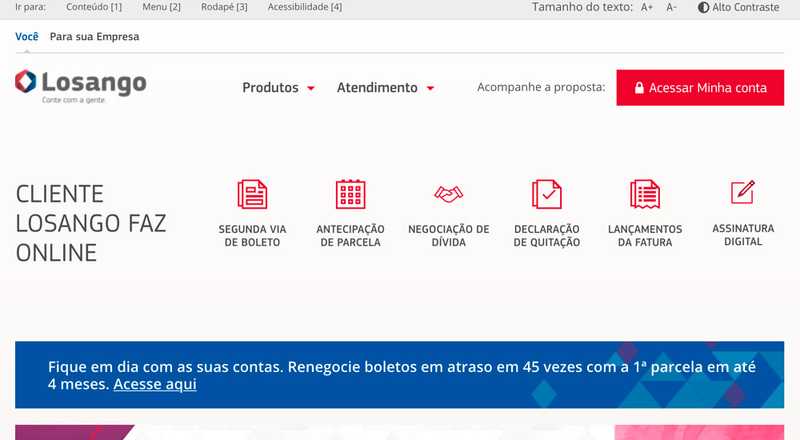 Informações gerais - Banco Losango