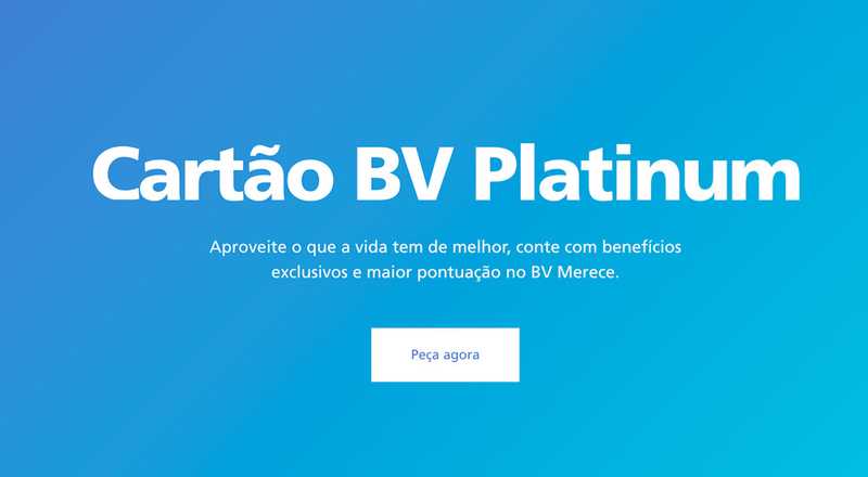 Cartão de crédito BV Platinum Banco Votorantim