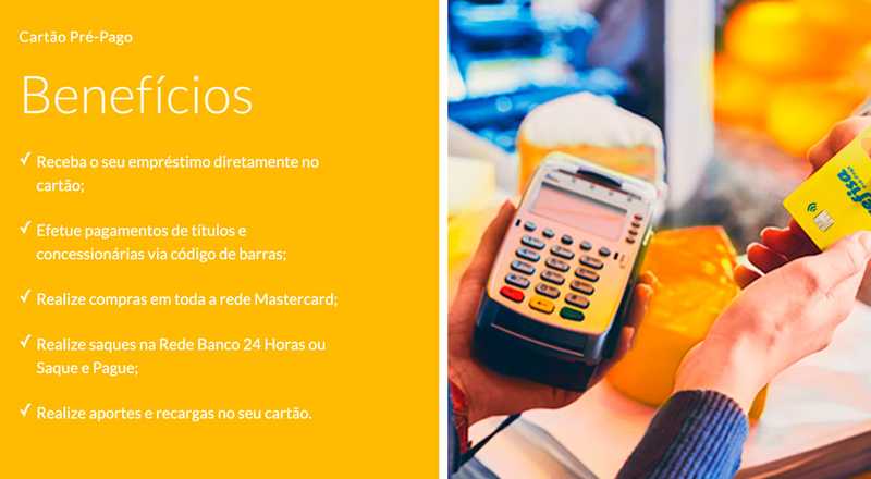 Cartão pré-pago Mastercard Crefisa