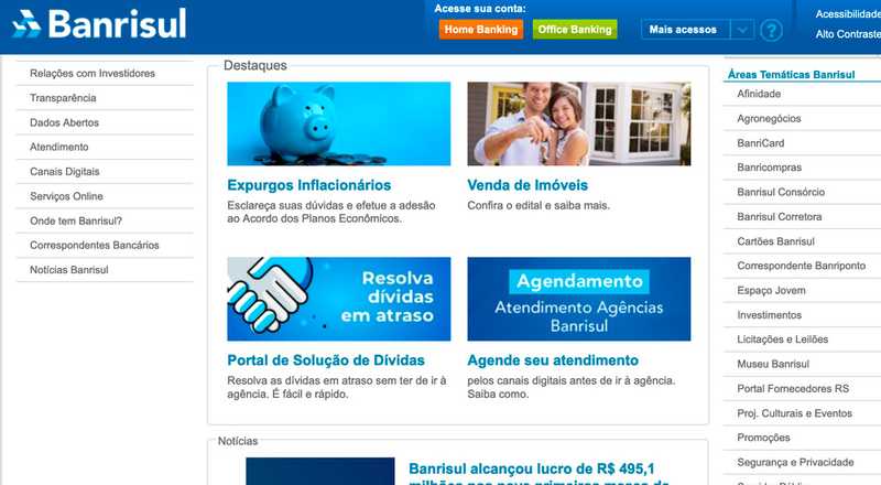 Informações gerais - Banrisul