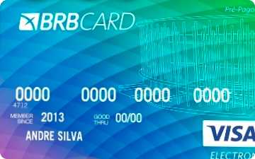 Cartão pré-pago BRBCARD BRB - Banco de Brasília