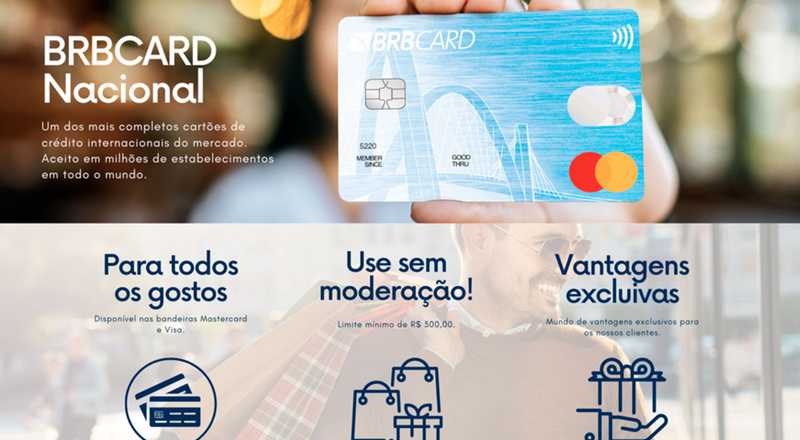 Cartão de crédito Visa nacional BRB - Banco de Brasília