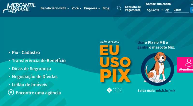Informações gerais - Banco Mercantil do Brasil